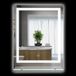 Kleankin Miroir de salle de bain - Verre trempé - 70x50x2,7 cm - Transparent