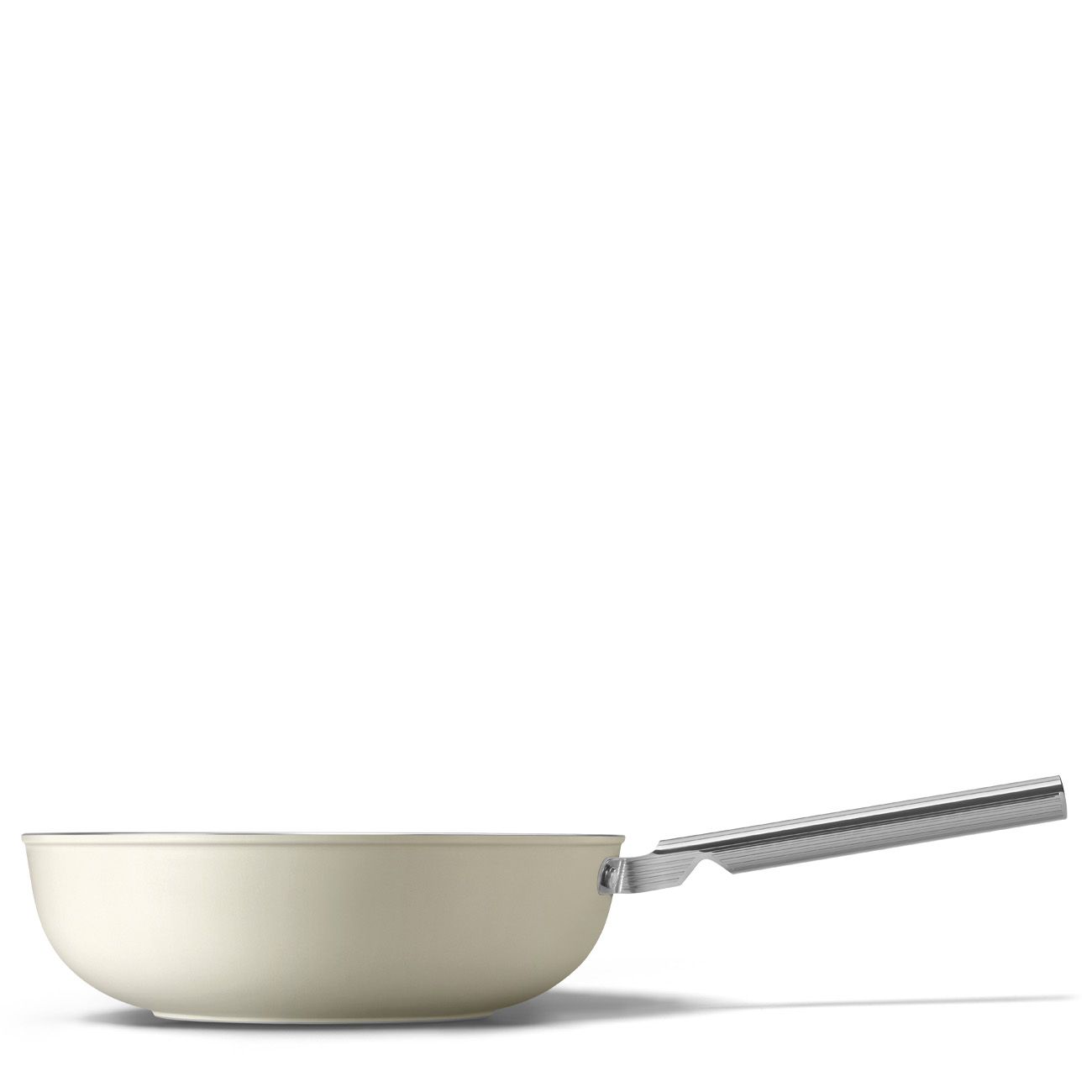 Smeg WOF3002CRM 30 cm Ceramic Non-Stick Wok Pan - Cream