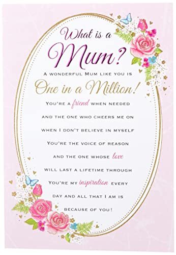 Piccadilly Greetings Heartfelt wensen Sentimentale verjaardagskaart mama - 9 x 6 inch - vorstelijke publicatie