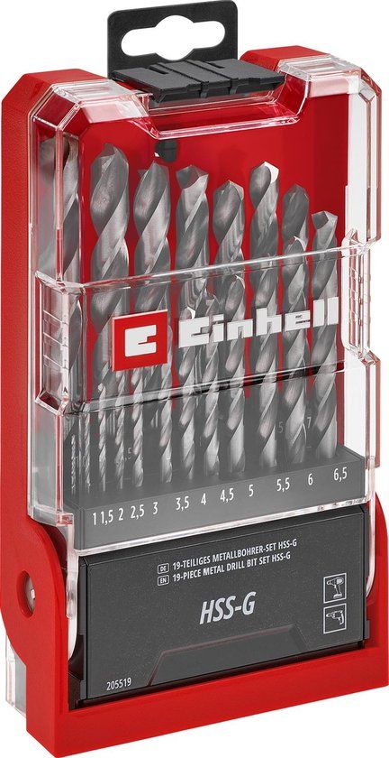 Einhell Borenset - 19-delig - HSS-G Silver - Drill-Case