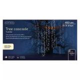 Lumineo LED Cascade Twinkle Christmas Lights - Black L200cm 480l - Warm White
