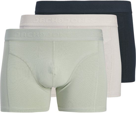 JACK&JONES JACGILLI SOLID TRUNKS 3 PACK Heren Onderbroeken Vapor Blue Effen Katoen/Elastaan L