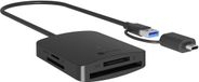 ICY BOX IB-CR302-CU3 Externe geheugenkaartlezer USB-A 3.2 Gen 1, USB-C 3.2 Gen 1 Zwart