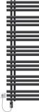 LuxeBath Badkamerradiator middenaansluiting 500x1600 mm antraciet met verwarmingselement 1200W