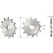Mobiltecnica Mtecf035.16 - Fraises pour canaux