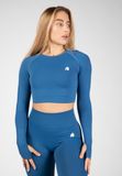 Gorilla Wear Hilton Seamless Cropped Long Sleeve - Blauw - S/M