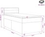 vidaXL Boxspringbed met matras Zwart 90 x 200 cm Stof