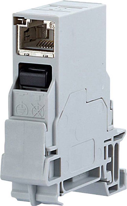 METZ CONNECT BTR dubbele koppeling voor DIN-rail CAT 6 RAL 7035