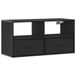 Meuble TV 80x31x39,5 cm bois traité et métal noir