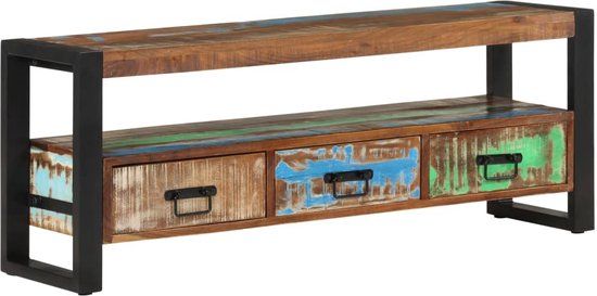 vidaXL Tv-meubel 120x30x45 cm massief gerecycled hout