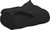 vidaXL - Couverture intégrale - Annuelle - Housse de couette - Noir - 200 x 200 cm - Microfibre