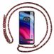Tumundosmartphone Transparante beschermhoes voor TCL 505 met koord roze/goud