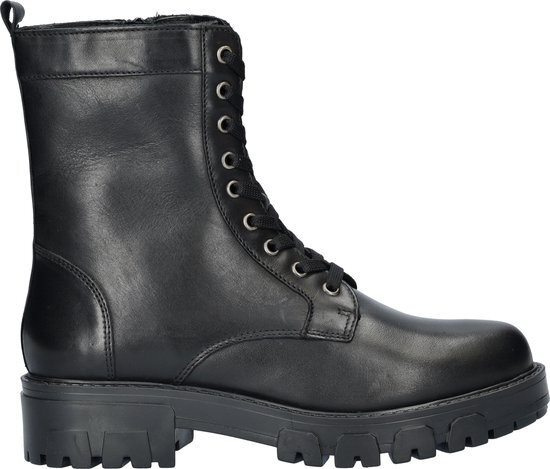 Cafe Moda dames veterboot - Zwart - Maat 36