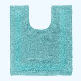 Homescapes toiletmat aqua 50x55 cm gemaakt van 100% katoen