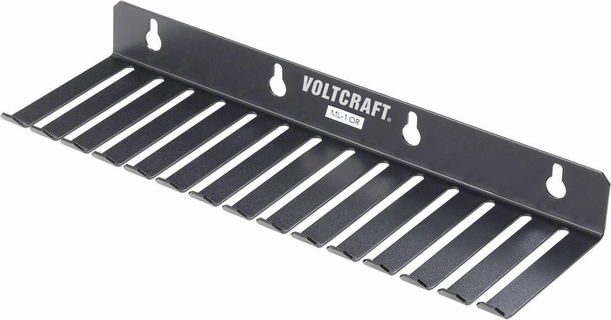 VOLTCRAFT ML-1 OR Meetsnoerhouder ML-1 OR 14 uitsparingen (73 x 5,3 mm) (l x b x h) 280 x 85 x 32 mm Zwart