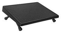 Wedo 103211501 EDV-voetsteun, plaatstaal, antislip rubberen coating, 4-traps helling, afgeronde randen, rubberen voeten, TÜV/GS-gecertificeerd, zwart