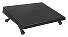 Wedo 103211501 EDV-voetsteun, plaatstaal, antislip rubberen coating, 4-traps helling, afgeronde randen, rubberen voeten, TÜV/GS-gecertificeerd, zwart