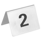 Garcia de Pou 1 tot 25 Tafelnummers, Roestvrij staal, Zilver, 5,2 x 4,2 x 30 cm