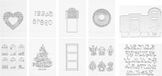 VEVOR Set de matrices, kit de matrices en métal de 10 pièces, compatible avec les machines de découpe et de gaufrage VEVOR, lettres, chiffres, motifs d'arbres, feuilles découpées pour scrapbooking, fabrication de cartes et artisanat du papier