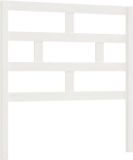 vidaXL Hoofdbord massief grenenhout wit 96x4x100 cm