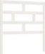 vidaXL Hoofdbord massief grenenhout wit 96x4x100 cm