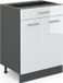 Vicco R-Line Meuble bas de cuisine – 60 cm avec tiroir, sans plan de travail Blanc Laqué brillant