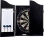 Engelhart Houten Cabinet met Dartbord – Inclusief 6 Steeltip Pijlen, Whiteboard & Marker – Zwart Hout Fineer