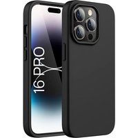 Phonillico® Zwart hoesje voor iPhone 16 PRO - Siliconengel TPU-bescherming Zacht ultradunne