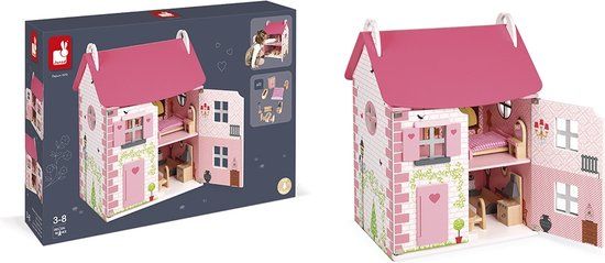 Janod Mademoiselle houten poppenhuis - Met 3 verdiepingen