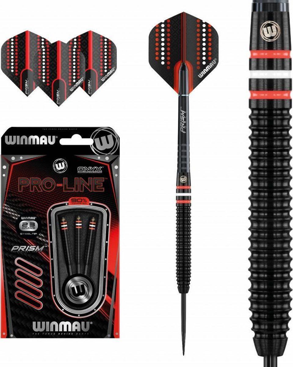 WINMAU Pro-Line 90% Dartpijlen - Zwart/Rood - 2022 Model