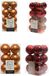 Kaemingk B.V. Kerstversiering boules de Noël en plastique mélange de couleurs cognac brun/rouge foncé 4 et 6 cm paquet de 80x pièces