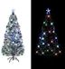 vidaXL - Voorverlichte kerstboom met standaard en LED - 150 cm - glasvezel