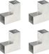 vidaXL L-vormige Paalverbindingen - 4 stuks - 81x81 mm - Gegalvaniseerd Metaal
