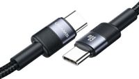 USAMS Série - Câble USB-C vers USB-C - 60W - Noir - 1,2 m