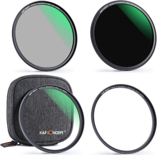 K&F Concept Magnetic Filterkit 55mm ND1000 + CPL + UV