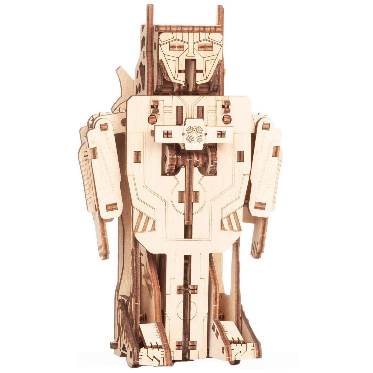 Mr. PlayWood Mr.Playwood 3D puzzel modelbouw pakket Transformer Robot - Vliegtuig Hout Modelbouwpakket 10x21x20cm