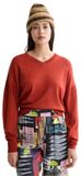 Scotch & Soda Dames V-hals Lange Mouw Effen Viscose Polyamide Trui Ketchup L