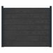 vidaXL Hekpaneel WPC en Aluminium Zwart 180x146 cm