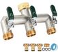 3-weg waterverdeler met messing en nikkel coating
