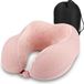 Oreiller de voyage Aeroplane, Oreiller de voyage pour voiture en mousse à mémoire de forme, Oreiller cervical pour adulte avec sac, Appui-tête, Oreiller de voyage, Idéal pour siège d'avion, voiture, maison, bureau (Rose)