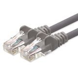 1aTTack.de CAT 5e UTP netwerkkabel, patchkabel met 2x RJ45-connectoren, 20 m, grijs