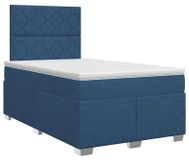 vidaXL Boxspringbed met matras Blauw 120 x 200 cm Stof