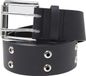 Urban Classics Double Eyelet PU Belt Riem zwart S-M Imitatieleer