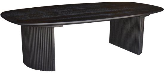 Giga Meubel Salontafel Feline - Deens Ovaal Zwart - 100cm