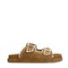 Manfield suède slippers cognac