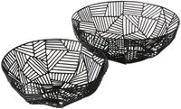 Boltze - Écuelle décorative en métal GRAPHINA, 2 pc. Ø 25-30 cm