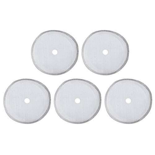 Fdit 5 Stks Universele Koffiefilter 304 Rvs Franse Druk Filter Vervanging voor 305 ML Franse Pers Koffiezetapparaten Thee Deeltjes en Koffiedik Filters