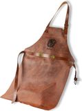 Tablier de barbecue en cuir de buffle - Cuir italien avec accents en cuivre