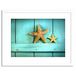 Wee Blue Coo Ingelijste foto met zeester, rustiek, turquoise, 22,9 x 17,8 cm, F97 x 1126