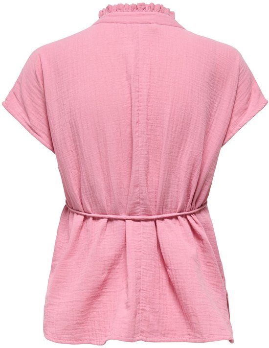 ONLY MATERNITY ONLY - OLMTHYRA S/S V-NECK TOP WVN - Dames - Blouses - Maat S - Katoen - Roze